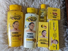 Jaune D’oeuf Clarifying Lotion, Serum, Bath Gel, Face Cream, Oil, Tube Cream 6pc