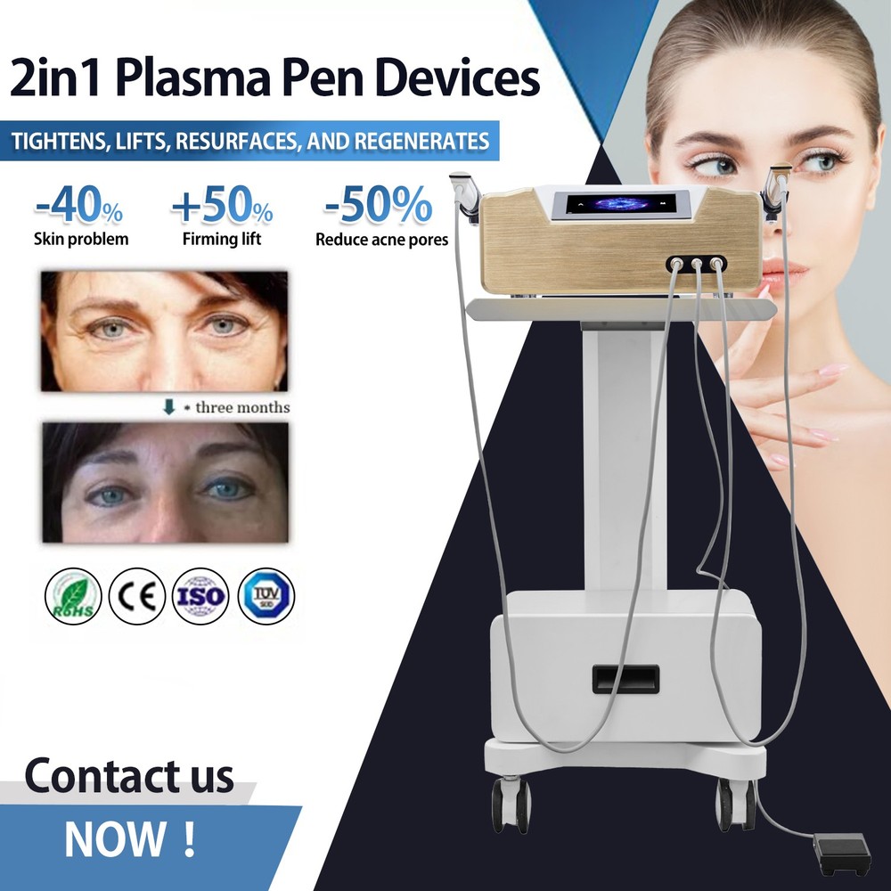 2in1 Plasma Ozone Eyelid Lift Pen Machine Acne Treatment Skin Care Beauty Device