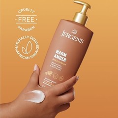 Jergens Shea Fusion Warm Amber Body Lotion, Moisturizer with Shea Butter & Vitam