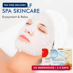 KONEUK 9 Pack Collagen Face Masks Skincare for Women, Hydrating Sheet Face Masks