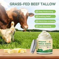 ZIIDII Beef Tallow Balm Moisturizer 4oz – Organic Hydrating Cream