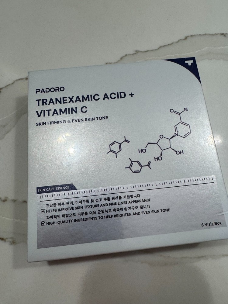 PADORO Tranexamic Acid + Vitamin C Serum, 6 Vials/Box, Firming, Tightening