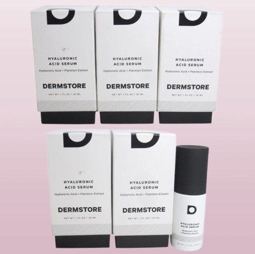DERMSTORE COLLECTION HYALURONIC ACID SERUM 1 OZ BOXED LOT OF 5