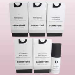 DERMSTORE COLLECTION HYALURONIC ACID SERUM 1 OZ BOXED LOT OF 5