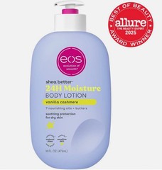 NEW eos Shea Better Body Lotion VANILLA CASHMERE 24-Hour Moisture Skin Care 16oz