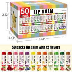 50 Pack Natural Lip Balm Moisturizing Lip Balm for Dry Cracked Lips Moisturizer