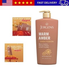 Jergens Shea Fusion Warm Amber Body Lotion, Moisturizer 14 Fl Oz (Pack of 1)