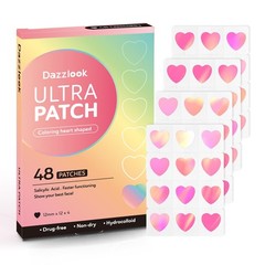 Dazzlook Cute Pink Heart Pimple Patch 0.21 Count (Pack of 48), Multicolored