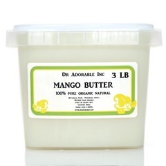 3 LB PREMIUM MANGO BUTTER PURE RAW EXPELLER PRESSED ORGANIC