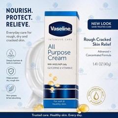 Vaseline Intensive Care All Purpose Cream Rough Cracked Skin Relief 1.41 oz.