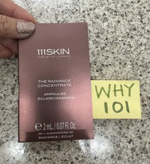 111Skin The Radiance Concentrate Ampoule x1 Single 0.07oz/2mL New & Carded SEAL