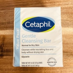 Cetaphil Gentle Cleansing Bar Value Pack for Normal to Dry Skin – 3×4.5 oz Bars