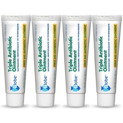 Globe Triple Antibiotic Ointment 1.0 oz (4 4 x 1 Ounce Tubes, Transparent