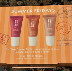 NEW Summer Fridays Sweet Summer Minis Lip Butter Balm Trio Set Sealed Limited Ed
