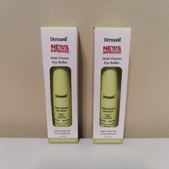 Dermasil Multi-Vitamin Eye Roller Serum Vitamin C Caffeine Matrixyl 0.5oz 2 Pack