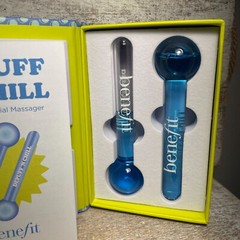 Benefit Cosmetics Depuff N&rsquo; Chill Ice Globe Facial Massager Blue White New