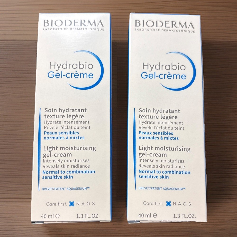 Bioderma Hydrabio Gel-Creme 40ml ea Light Moisturizing Cream, Exp 9/27. 2 Pack!