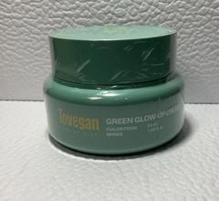 Tovegan Green Glow-Up Cream 50ml / 1.69 fl oz NEW & Sealed Container Exp 5/2027