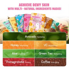 ZealSea Face Masks Skincare for Women, Variety 14Days 14 Count (Pack of 1)