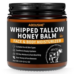 Organic Grass Fed Whipped Beef Tallow 4.2 Fl Oz Skin Care Moisturizer Balm
