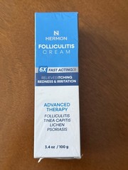 Hermon Folliculitis Cream Advanced Therapy Acting Tinea, Lichen & Psorias 3.4oz