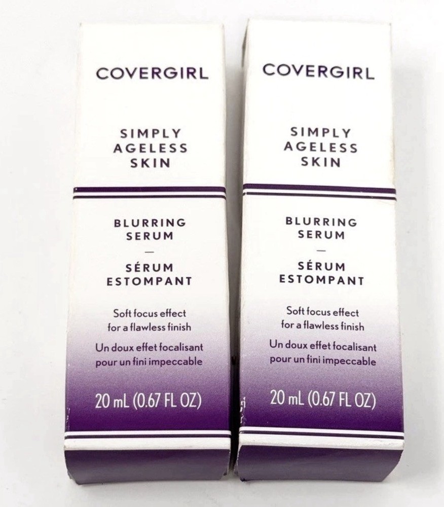 2x COVERGIRL 0.67fl oz. Simply Ageless Anti Wrinkle Blurring Serum NEW