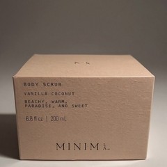 Minim LA Body Scrub 6.8 oz Vanilla Coconut Luxury Exfoliating Skincare New