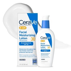 CeraVe AM Facial Moisturizing Lotion with SPF 30, 3 Fl Oz (Pack of 1), 30
