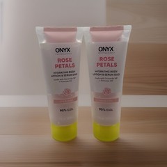 x2 ONYX Rose Petals Hydrating Body Lotion & Serum Duo Rose & Amber 7 fl oz