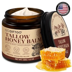 Organic Beef Tallow & Honey Balm – Non-Greasy Deep Hydration for Healthy Skin