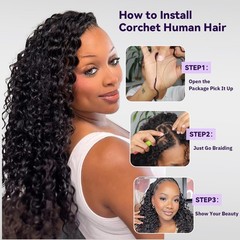 Crochet Hair 14 Inch 60G 50 Strands Body Wave Human BW MsFan Pre-Separated