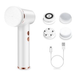 Cleansing Brush with 4 Brush Heads & 5 Speeds – IPX6 Waterproof, Type-C Fast …