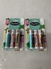 6 Pk Chapstick Spa Collection 2 Almond Oil 2 Rose Water 2 Mint Tea Refreshing