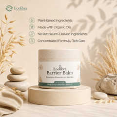 Ecolibra Barrier Balm 2 oz Natural Moisture Balm for Extra Dry Rough Skin