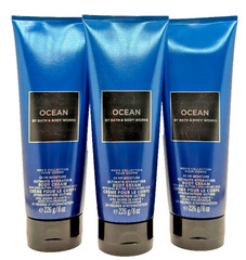 NEW Bath & Body Works Lot of 3 Tubes Men&rsquo;s Collection Ocean Body Cream 8 oz