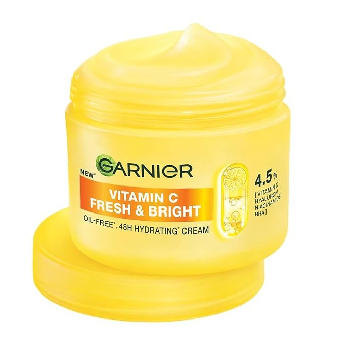 Garnier Fresh & Bright Vitamin C Sorbet Gel Face Moisturizer Cream, 45g