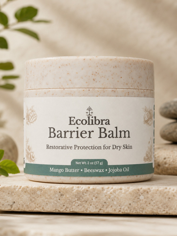 Ecolibra Barrier Balm 2 oz Natural Moisture Balm for Extra Dry Rough Skin