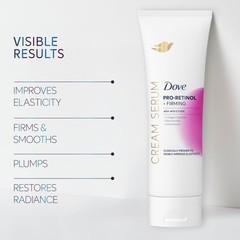 Dove Cream Serum Pro-Retinol + Firming for 8 Ounce (Pack of 1), White