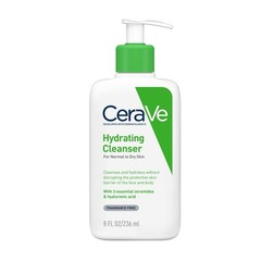 CeraVe Hydrating Facial Cleanser 236ml for Normal to Dry Skin Fragrance Free