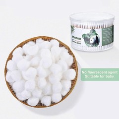 MONCOM 500 Count Double Round Thick Tips Cotton Swabs, Strong bamboo sticks | Fu