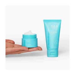 Tula Skincare On The Go Travel Kit Cult Classic Cleanser & 24/7 Moisture ~ NIB