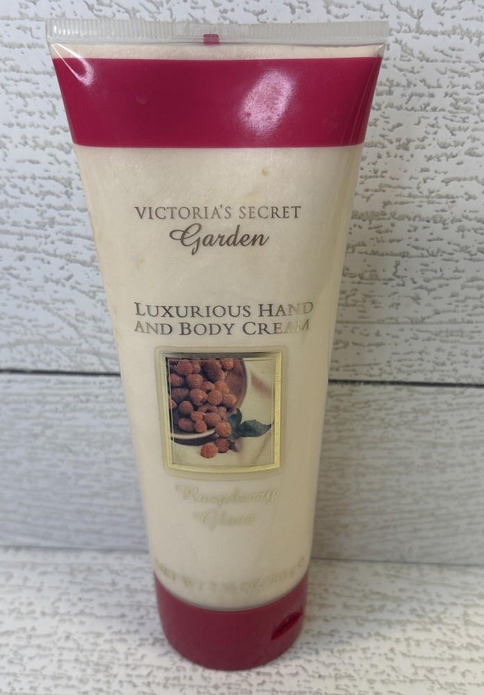VTG Victorias Secret Garden Raspberry Glacé Hand & Body Cream 7.25oz NOS Rare