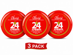 Pack of 3 Olivia 24 Cream with Almond Oil, Pro-Vitamin B5 & Vitamin E (150ml E)