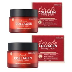 Bergamo Triple Collagen Firming Cream 50g x 2 Pack Anti Aging Wrinkle Care