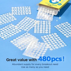 480 Hydrocolloid Acne Patches: Versatile Sizes & Easy Peel for Instant Relief