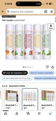 Naturistick Signature Selection Lip Balm 5-Pack All Natural Beeswax Assorted