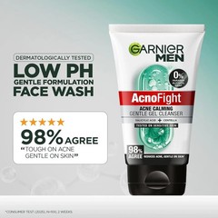 Garnier Men Acno Fight Gentle Cleanser Facewash Sensitive Male Skin 100g