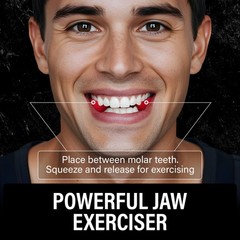 Jaw Exerciser for Men & Women | 4 Resistance Levels (8pcs) Silicone Jawline E…