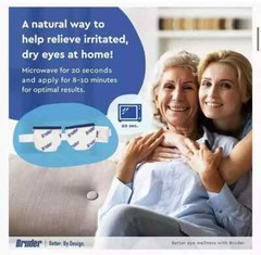 100% AUTHENTIC Bruder Moist Heat Eye Compress Microwave Activated New Eye Mask