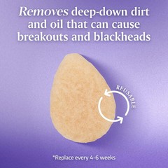 Buf-Puf Gentle Facial Sponge, Dermatologist Developed, Removes Deep Down Dirt &